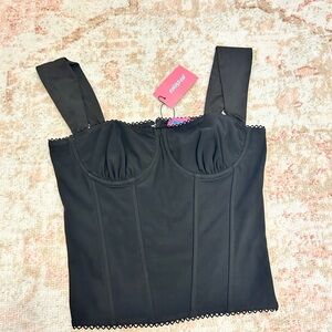 Edikted Elegant Black Lace Corset